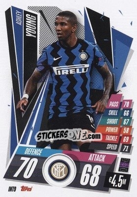 Sticker Ashley Young - UEFA Champions League 2020-2021. Match Attax - Topps