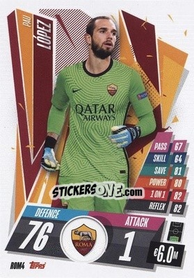 Cromo Pau Lopez - UEFA Champions League 2020-2021. Match Attax - Topps