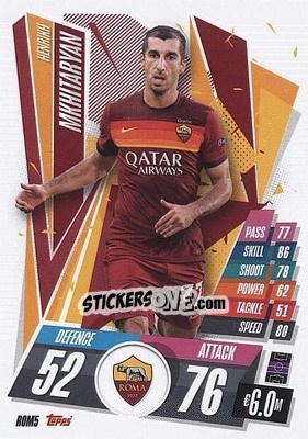 Sticker Henrikh Mkhitaryan - UEFA Champions League 2020-2021. Match Attax - Topps