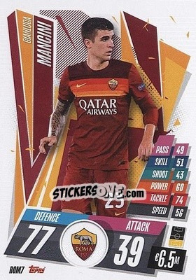 Cromo Gianluca Mancini - UEFA Champions League 2020-2021. Match Attax - Topps