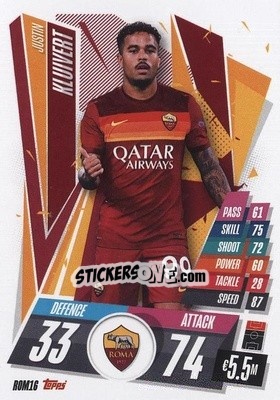 Cromo Justin Kluivert - UEFA Champions League 2020-2021. Match Attax - Topps