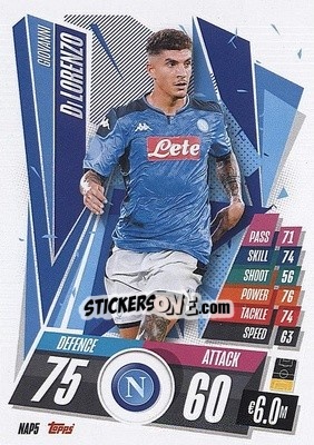 Sticker Giovanni Di Lorenzo - UEFA Champions League 2020-2021. Match Attax - Topps
