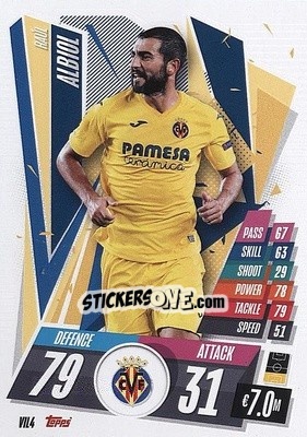 Cromo Raúl Albiol - UEFA Champions League 2020-2021. Match Attax - Topps