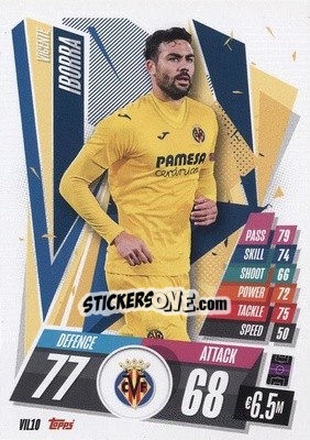 Figurina Vicente Iborra - UEFA Champions League 2020-2021. Match Attax - Topps