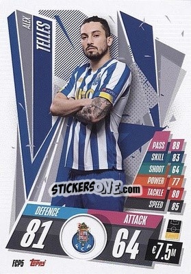 Cromo Alex Telles - UEFA Champions League 2020-2021. Match Attax n. FCP5 - Topps