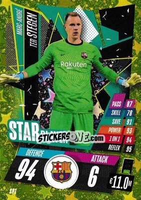 Sticker Marc-André Ter Stegen - UEFA Champions League 2020-2021. Match Attax - Topps