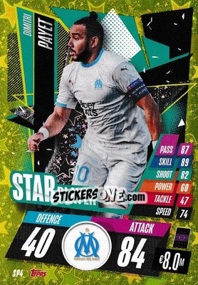Sticker Dimitri Payet - UEFA Champions League 2020-2021. Match Attax n. SP4 - Topps