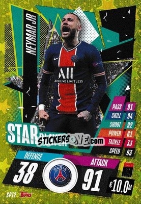 Sticker Neymar Jr - UEFA Champions League 2020-2021. Match Attax - Topps