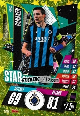 Sticker Hans Vanaken - UEFA Champions League 2020-2021. Match Attax n. SP14 - Topps