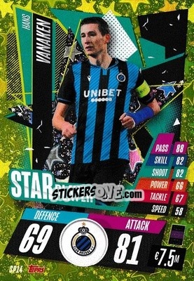 Cromo Hans Vanaken - UEFA Champions League 2020-2021. Match Attax - Topps