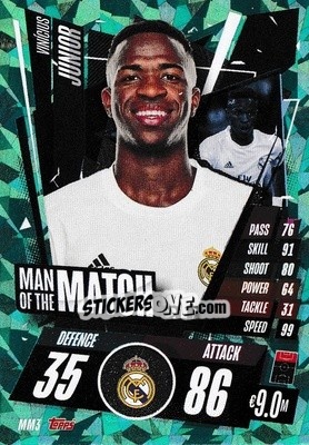 Sticker Vinícius Júnior - UEFA Champions League 2020-2021. Match Attax - Topps