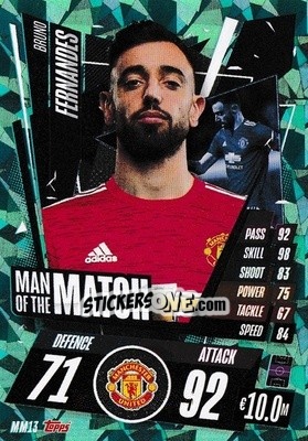 Sticker Bruno Fernandes - UEFA Champions League 2020-2021. Match Attax - Topps