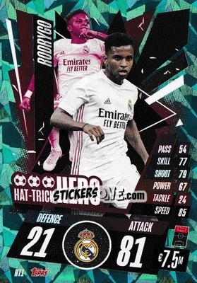 Figurina Rodrygo - UEFA Champions League 2020-2021. Match Attax - Topps