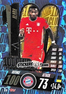 Sticker David Alaba - UEFA Champions League 2020-2021. Match Attax n. CL4 - Topps