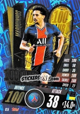 Sticker Marquinhos - UEFA Champions League 2020-2021. Match Attax - Topps