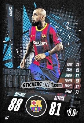 Sticker Arturo Vidal - UEFA Champions League 2020-2021. Match Attax - Topps