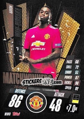 Sticker Aaron Wan-Bissaka - UEFA Champions League 2020-2021. Match Attax - Topps