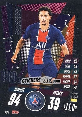 Sticker Marquinhos - UEFA Champions League 2020-2021. Match Attax - Topps