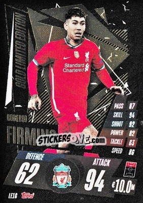 Cromo Roberto Firmino - UEFA Champions League 2020-2021. Match Attax - Topps