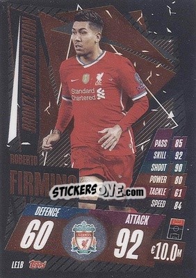 Figurina Roberto Firmino - UEFA Champions League 2020-2021. Match Attax - Topps