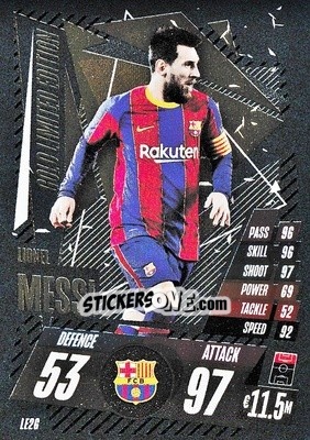 Sticker Lionel Messi - UEFA Champions League 2020-2021. Match Attax - Topps