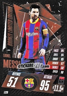 Figurina Lionel Messi - UEFA Champions League 2020-2021. Match Attax - Topps