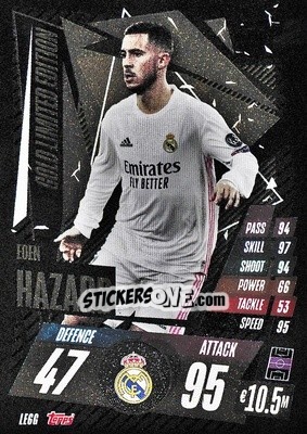 Sticker Eden Hazard - UEFA Champions League 2020-2021. Match Attax - Topps
