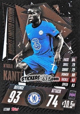 Sticker N'Golo Kante - UEFA Champions League 2020-2021. Match Attax n. LE10B - Topps