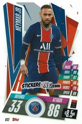 Sticker Neymar Jr - UEFA Champions League 2020-2021. Match Attax n. OS2 - Topps