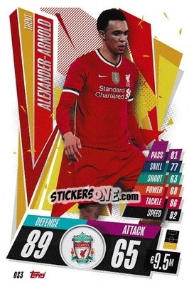 Cromo Trent Alexander-Arnold - UEFA Champions League 2020-2021. Match Attax - Topps