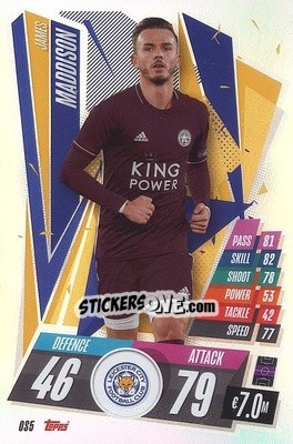 Cromo James Maddison - UEFA Champions League 2020-2021. Match Attax - Topps