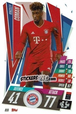 Figurina Kingsley Coman - UEFA Champions League 2020-2021. Match Attax - Topps