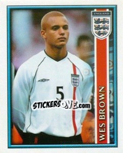 Sticker Wes Brown - England 2002 n. 9 - Merlin