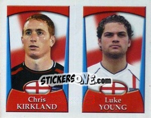 Sticker Chris Kirkland / Luke Young  - England 2002 n. 33 - Merlin