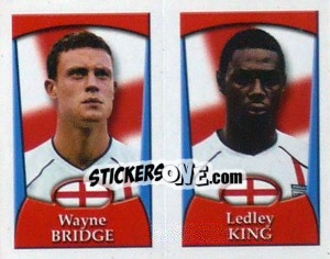 Sticker Wayne Bridge / Ledley King  - England 2002 n. 34 - Merlin