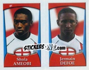 Sticker Shola Ameobi / Jermain Defoe  - England 2002 - Merlin