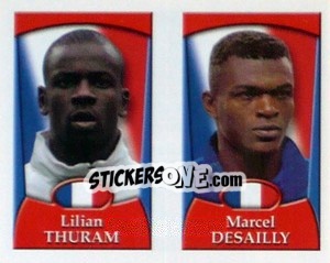 Sticker Lilian Thuram /  Marcel Desailly - England 2002 n. 120 - Merlin