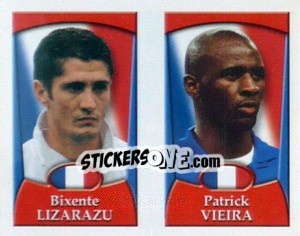 Sticker Bixente Lizarazu /  Patrick Vieira - England 2002 n. 121 - Merlin