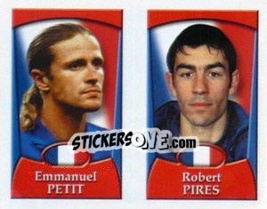 Sticker Emmanuel Petit /  Robert Pires - England 2002 - Merlin