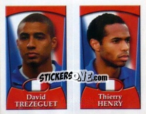 Sticker David Trezeguet /  Thierry Henry - England 2002 n. 123 - Merlin