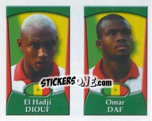 Sticker El-Hadji Diouf /  Omar Daf - England 2002 n. 125 - Merlin