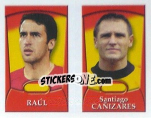 Sticker Raul González /  Ca&ntildeizares - England 2002 n. 139 - Merlin
