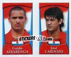Sticker Alvarenga / Cardozo - England 2002 n. 153 - Merlin