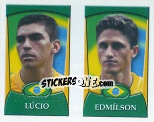 Sticker Lucio / Edmilson  - England 2002 n. 160 - Merlin