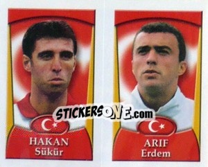 Sticker Hakan Sükür / Arif  - England 2002 - Merlin