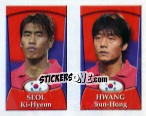 Sticker Seol Ki-Hyeon / Hwang Sun-Hong  - England 2002 - Merlin