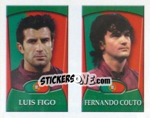 Sticker Figo / Couto  - England 2002 n. 195 - Merlin