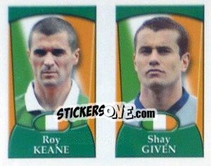 Sticker Roy Keane /  Shay Given - England 2002 - Merlin