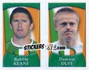 Sticker Robbie Keane /  Damien Duff - England 2002 n. 213 - Merlin