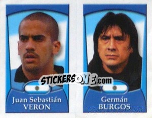 Sticker Veron / Burgos  - England 2002 - Merlin